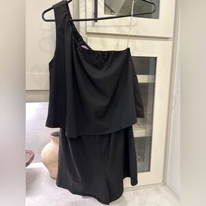 Elegant Black One-Shoulder Dress